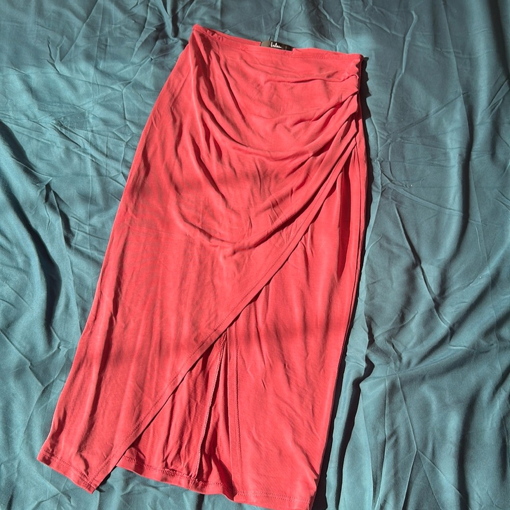 Lulus pink midi skirt